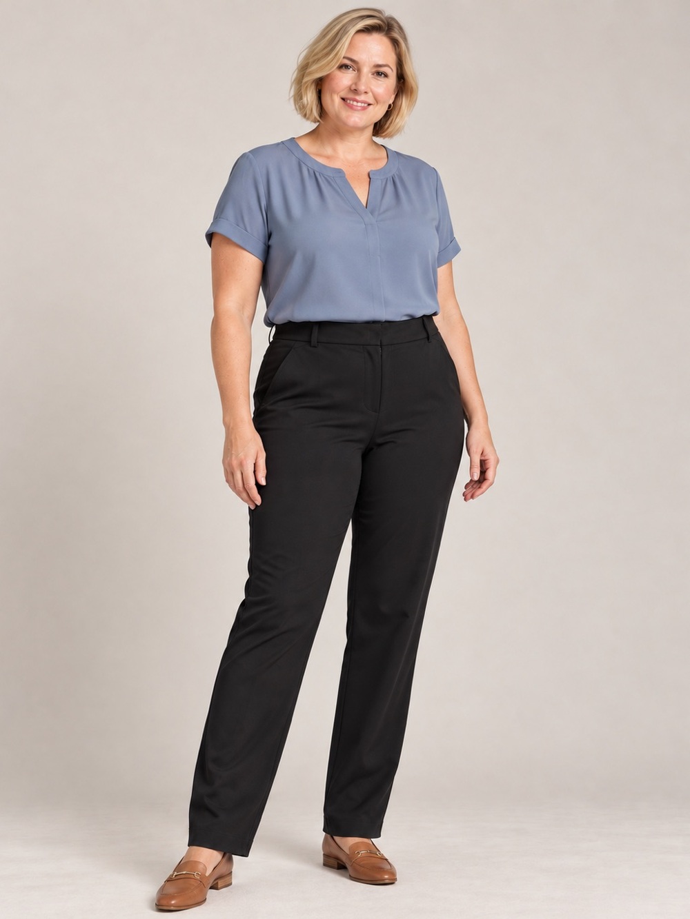 Talbots Black Stretch Straight Leg Dress Pants Size 14 x 30 EUC